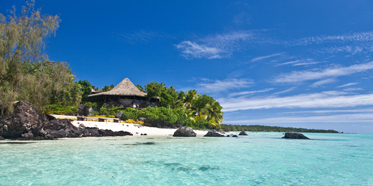 Pacific Resort Aitutaki overlooks the turquoise waters of Aitutaki Lagoon