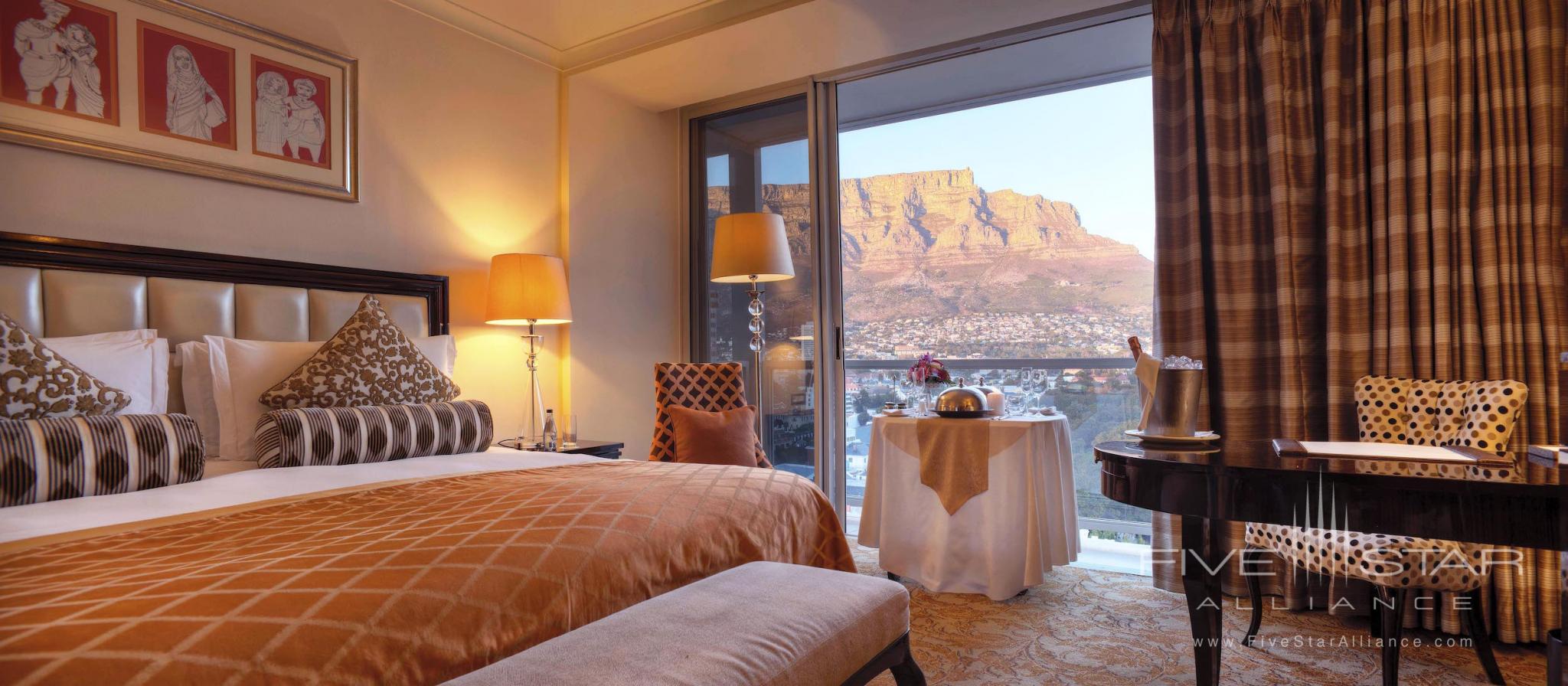 Taj Cape Town guest room with a Table Mountain view